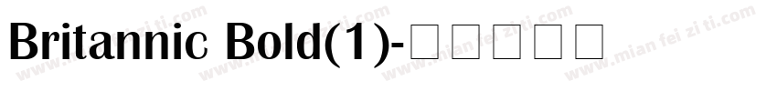 Britannic Bold(1)字体转换